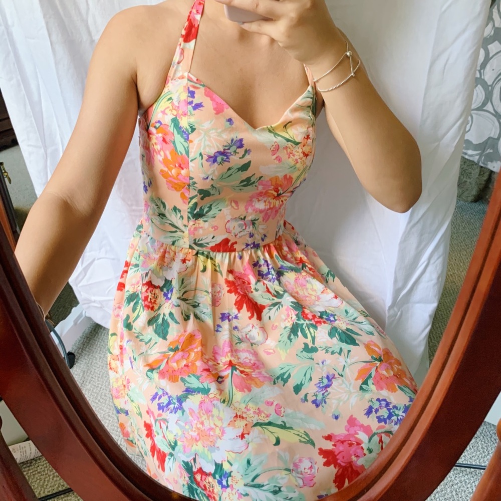 beautiful fit & flair halter dress